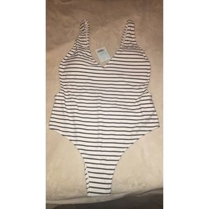 Cupshe striped one piece NWT